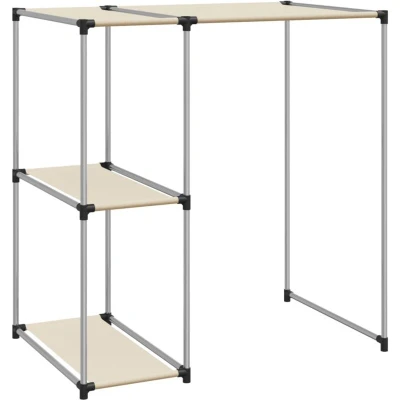 Image of vidaXL Storage Rack over Washing Machine Cream 87x55x90.5 cm Iron