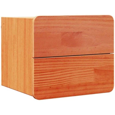 Image of vidaXL Bedside Table Wax brown 39 x 34 33 cm Solid pinewood