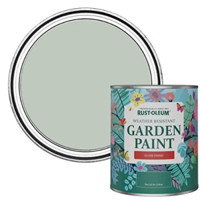 Image of Rust Oleum Green Mould Resistant Garden Paint In Gloss Finish Chalk 750ml