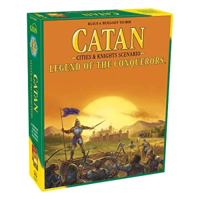 Image of CATAN Legend to the Conquerors, Board Game EXPANSION, Ages 12+, 3 4 Players, 90 Minutes Playing Time
