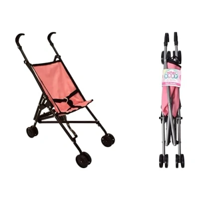 Image of KandyToys Baby Stroller Kids Toys Pink Pram Easy to Fold and Store