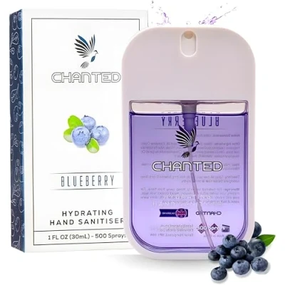Image of Chanted Mini Hydrating Hand Sanitiser Spray Travel size 30ml (Blueberry)