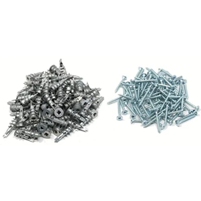 Image of 100 x fiXte Metal Plasterboard Fixings Self Drill Cavity Wall Speed Anchor Plugs with Screws