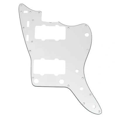 Image of Musiclily Pro 13 Hole Guitar Pickguard for USA Vintage 60s Jazzmaster and SQ Classic Vibe, 3Ply White