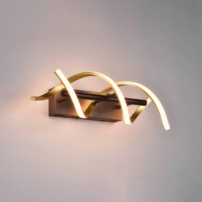Image of Sequence Modern 22W LED Wall Lamp Brass Matt 2300 3000 4000K UK Stock