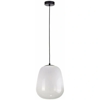 Image of Smoky Dome Pendant Ceiling Light White, Black, 26cm, 1x E27