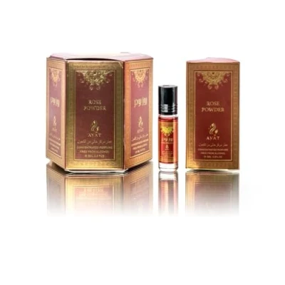 Image of AYAT PERFUMES 6 x ml Fragrance Oil for MEN &amp; WOMEN long lasting and comfortable (Rose Powder)