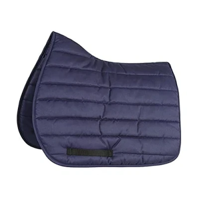 Image of Shires Wessex High Wither Comfort Saddlecloth Navy Blue: Pony/Cob