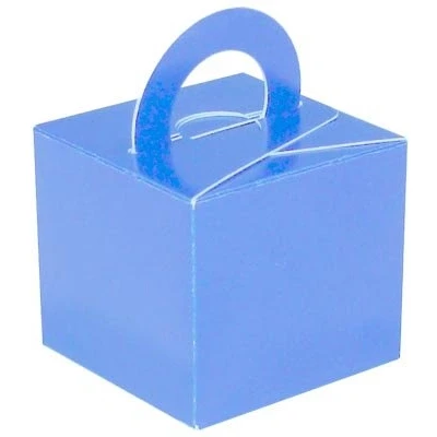 Image of Pack Of 10 Helium Balloon Weight Wedding Favour Gift Boxes Baby Blue