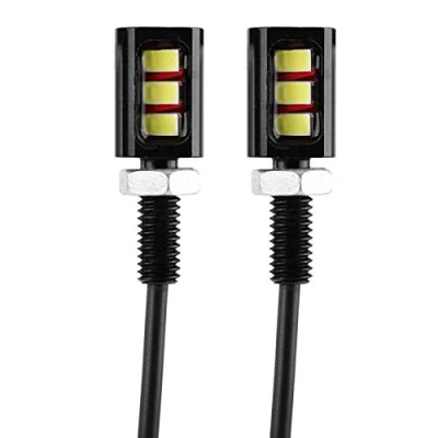Image of LED Number Plate Light, 12V 6000 7000K 3LED License Light Fantastic Lamp Screw Car Motorcycle Bulb Bolt (White)