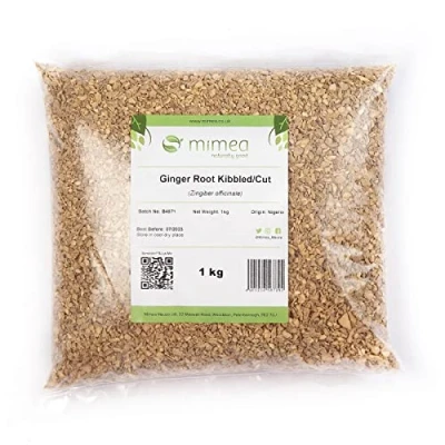 Image of Ginger Root Kibbled from Mimea Great for Brewing and Distilling or Flavoring Drinks 1kg