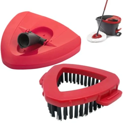 Image of FiTspi 2 Pack Spin Mop Replacement Base Brush For Vileda / O Cedar EasyWring Rotating Triangle Accessory Cloth Parts