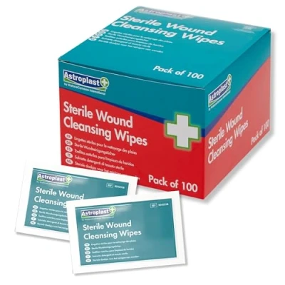 Image of Astroplast Alcohol Free Sterile Wound Cleansing Wipes Pack 100