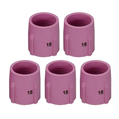 Image of RIVERWELD 53N89 15# Orifice Large TIG Gas Lens Alumina Nozzle Ceramic Cups Fit SR DB WP 9 17 18 20 25 26 Welding Torch 5pk