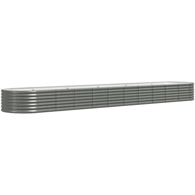 Image of vidaXL Garden Raised Bed Powder coated Steel 440x80x36 cm Grey