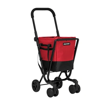Image of Play market Shopping cart, Aluminium Polyester, Cherry, 40 litros
