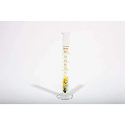 Image of GLASS MEASURING CYLINDER (GRADUATED BOROSILICATE GLASS) 10ML