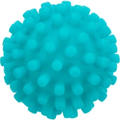Image of TRIXIE hedgehog ball for dogs, ø 6 cm, blue, 3428, vinyl, large pimples, squeaker, chewing, retrieving