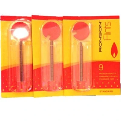 Image of 3 X Ronson Standard Lighter Flints Pack of 9
