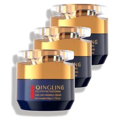 Image of Qingling Crema Para Arrugas, Wrinkle Removal Cream, Face Polypeptide Tightening and Anti Remover Reduce Fine Line (150ML)