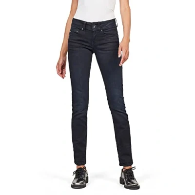 Image of G Star Women&#039;s Midge Saddle Straight Jeans, Blue (dk aged D07145 8971 89), 25W / 32L