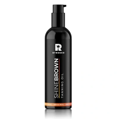 Image of BYROKKO Shine Brown Premium XXL Tan Accelerator Oil, for Sunbed &amp; Outdoor Sun,Tanning Achieve a Natural with Ingredients. Coconut Walnut Hazelnut (150 ml)