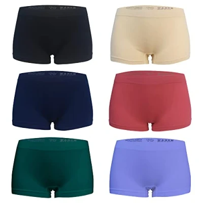 Image of Libella Women&#039;s Boyshorts Underwear Basic Knickers Seamless Stretch Microfiber Boxer Shorts 3908 UN4 L/XL