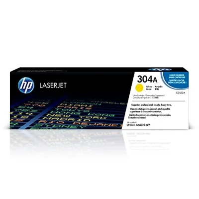 Image of HP 304A CC532A 1 x Yellow Toner cartridge For Color LaserJet CM2320fxi, CM2320n, CM2320nf, CP2025, CP2025dn, CP2025n, CP2025x