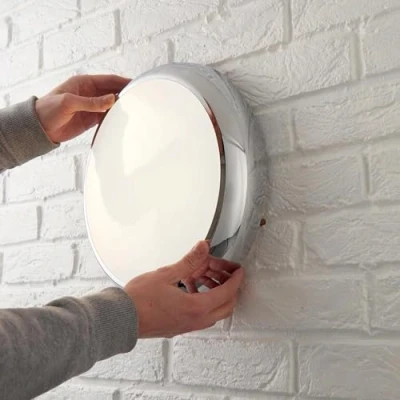 Image of LED Bulkhead Fitting 18W IP65 Polished Chrome Base 2D