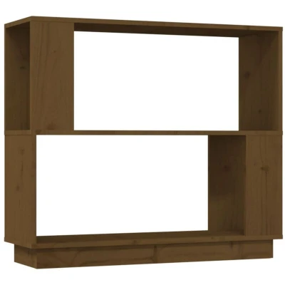 Image of vidaXL Book Cabinet/Room Divider Honey Brown 80x25x70 cm Solid Wood