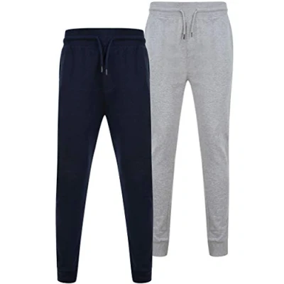 Image of McClain (2 Pack) Cuffed Joggers in Sky Captain Navy / Lt Grey Marl Tokyo Laundry XXL