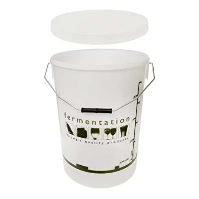 Image of DIAH DO IT AT Home 25L Plastic Bucket with LID &amp; Metal Handle, Fermentation Vessel (Full Colour Graduated) Beer, Cider, Wine Making Brew
