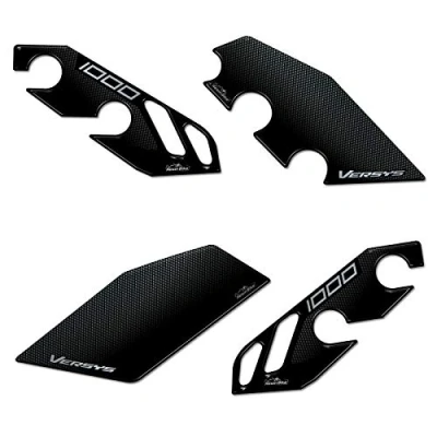 Image of Resin Bike Motorcycle 3D Stickers Compatible with Kawasaki Versys 1000 Grand Tourer 2019 2020. Door Sill Protections from Bumps and Scratches. Pair of Gadget Moto