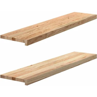 Image of vidaXL Window Sills 2 pcs Untreated 110x30x2 cm Solid Wood Oak