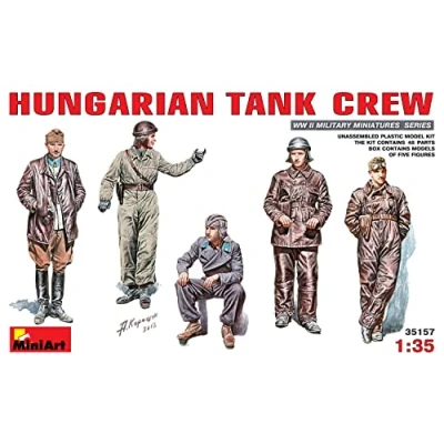 Image of Miniart 1:35 Scale Hungarian Tank Crew Plastic Model Kit