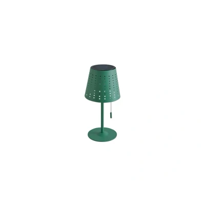 Image of Lindby LED table lamp Hilario, green, iron, rechargeable battery