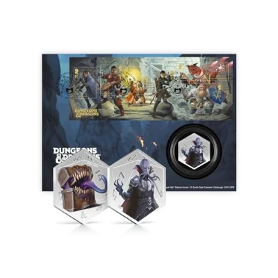 Image of Official Limited Edition Dungeons and Dragons: Monsters 2024 Medal Cover by Royal Mail