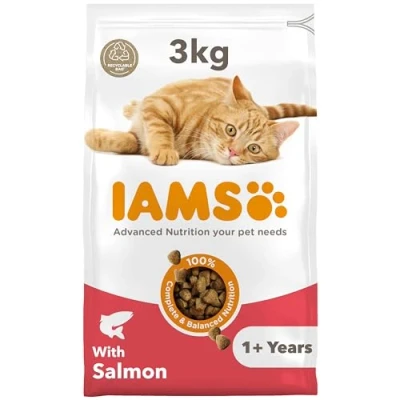 Image of IAMS Adult Dry Cat Food Salmon 3kg