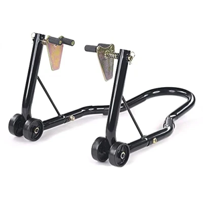 Image of BikeTek Motorcycle Front Track Paddock Stand Black