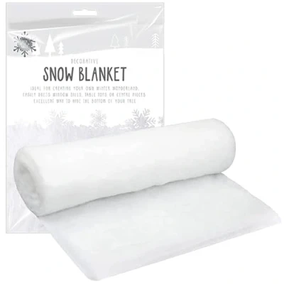 Image of Decorative Snow Blanket 70cm x 50cm White Christmas Blanket, Artificial Decorations, Nativity Play Prop