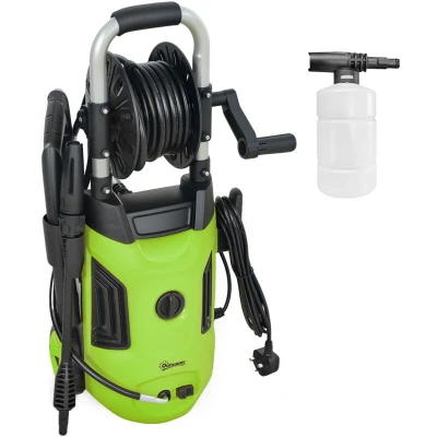 Image of Outsunny 1800W Power Washer 150 Bar Pressure 6M Hose and Reel Green