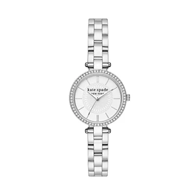Image of Kate Spade New York Women&#039;s Holland Three Hand, Silver Tone Stainless Steel Watch, KSW1728