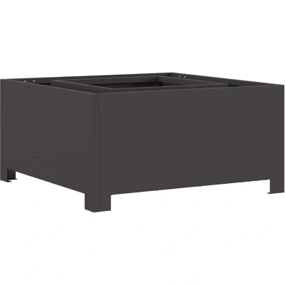 Image of vidaXL Fire Pit Square Black 60x60x30 cm Steel