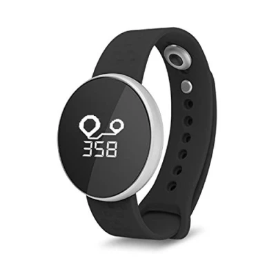 Image of Aquarius Water Resistant Smart Watch with OLED Display &amp; Bluetooth, Silver Rubber One Size