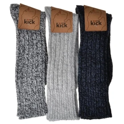 Image of 3 Pairs of Mens Thick &amp; Warm Heavyweight Socks Wool Blend
