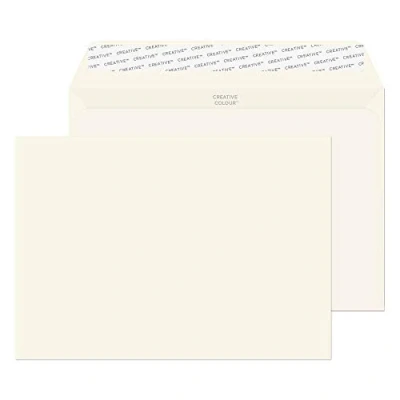 Image of Blake Creative Colour C5 162 x 229 mm 120 gsm Peel &amp; Seal Wallet Envelopes (45351) Milk White Pack of 25