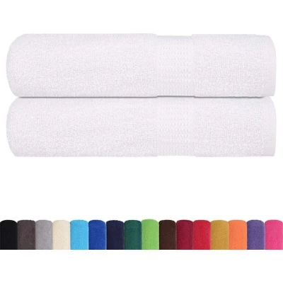 Image of vidaXL Hand Towels 2 pcs White 50x100 cm 360 gsm 100% Cotton