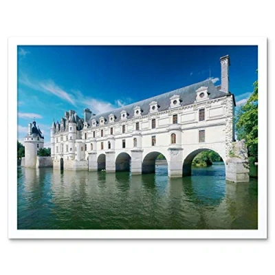 Image of Ra smit Panorama Chateau Chenonceau France Photo Art Print Framed Poster Wall Decor 12x16 inch