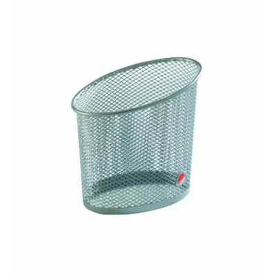 Image of Alba Mesh Pencil Holder Metal Round W95xD95xH101mm Black Ref MESHCUPN