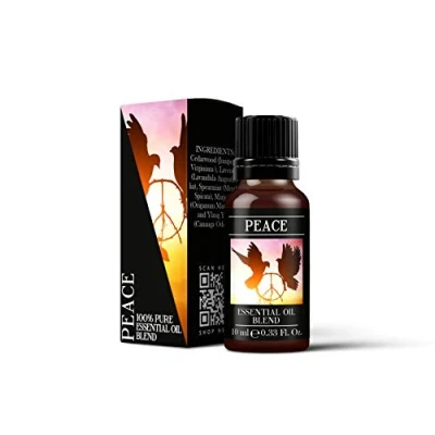 Image of Mystix London Peace Pure &amp; Natural Essential Oil Blend 10ml for Diffusers, Aromatherapy Massage Blends Perfect as a Gift Vegan, GMO Free